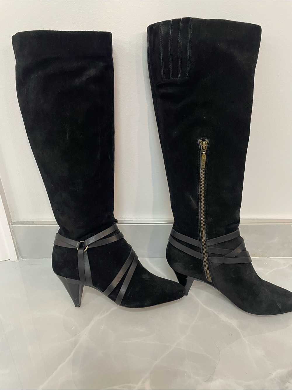 DKNY Women's Black Heeled Boots